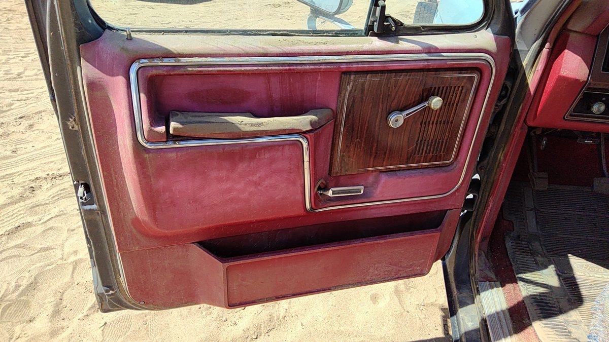 1983 Ford F150 Driver Left Front Inside Door Trim Panel Red