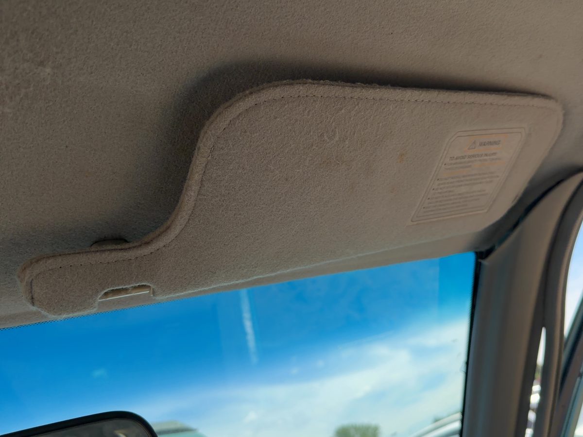 1995 Isuzu Rodeo Passenger Right Sun Visor Oem Gray 160