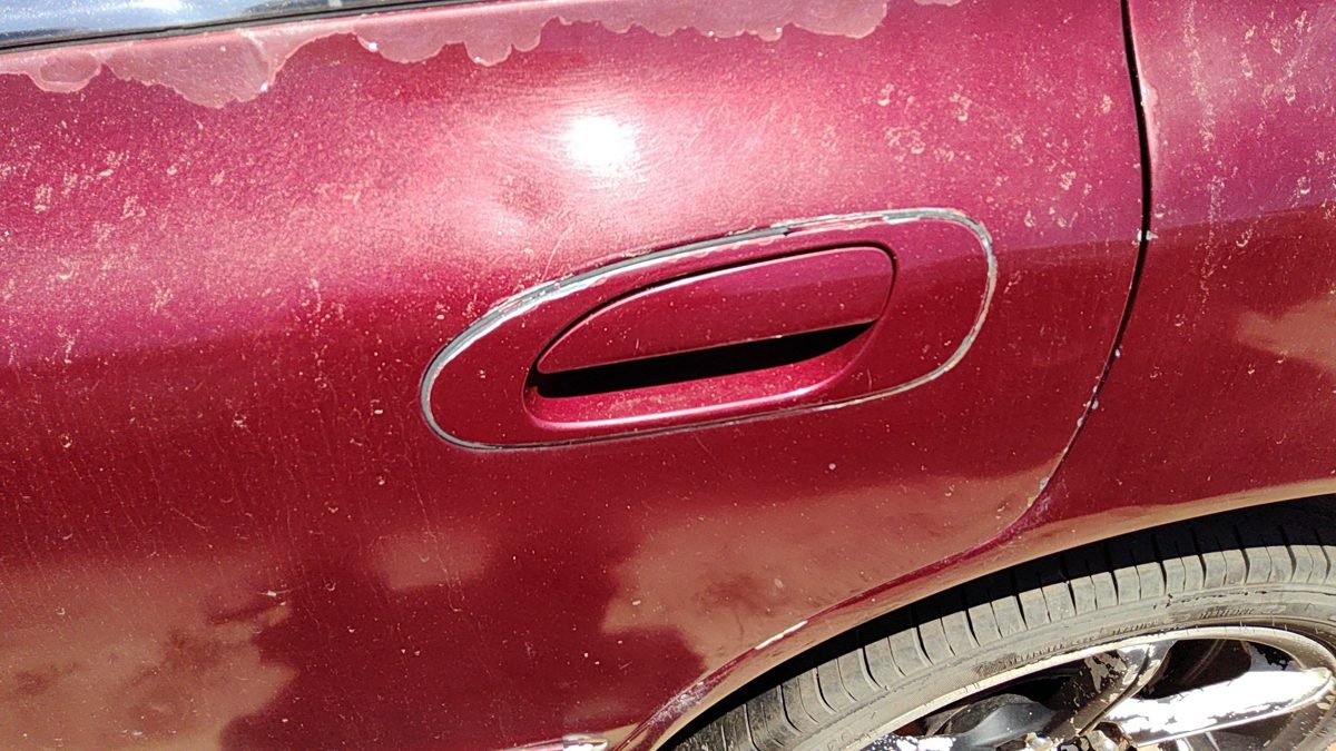 1995 Honda Accord Driver Left Front Outside Door Handle Oem Red