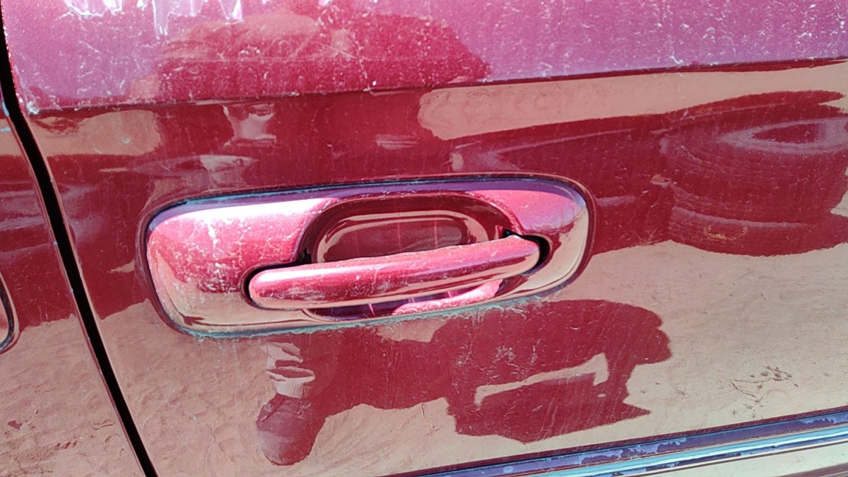 01-07 Town Country Driver Left Rear Outside Door Handle Oem Back Red Prh