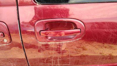 2000-2004 Chevy Venture Driver Left Rear Outside Door Handle Oem Back Red 72U