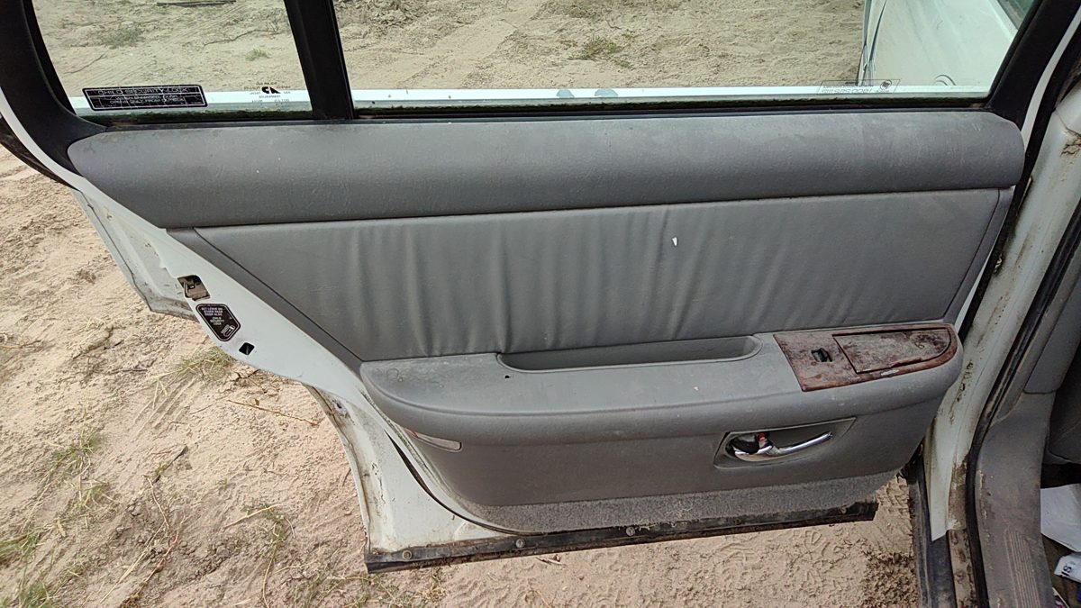 1997-05 Buick Park Ave Driver Left Rear Door Trim Panel With Switches Back Gray