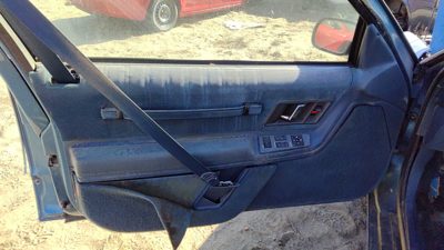 89 Olds Cutlass Cierra Driver Left Front Door Trim Panel With Master Switch Blue