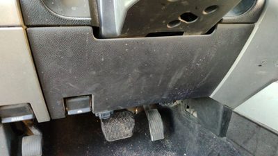07-14 Expedition Lower Dash Under Column Knee Bolster Trim Panel 1W Black/Camel