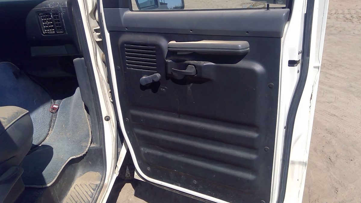 1992-1996 Ford Van E150 Passenger Right Front Inside Door Trim Panel Only Gray