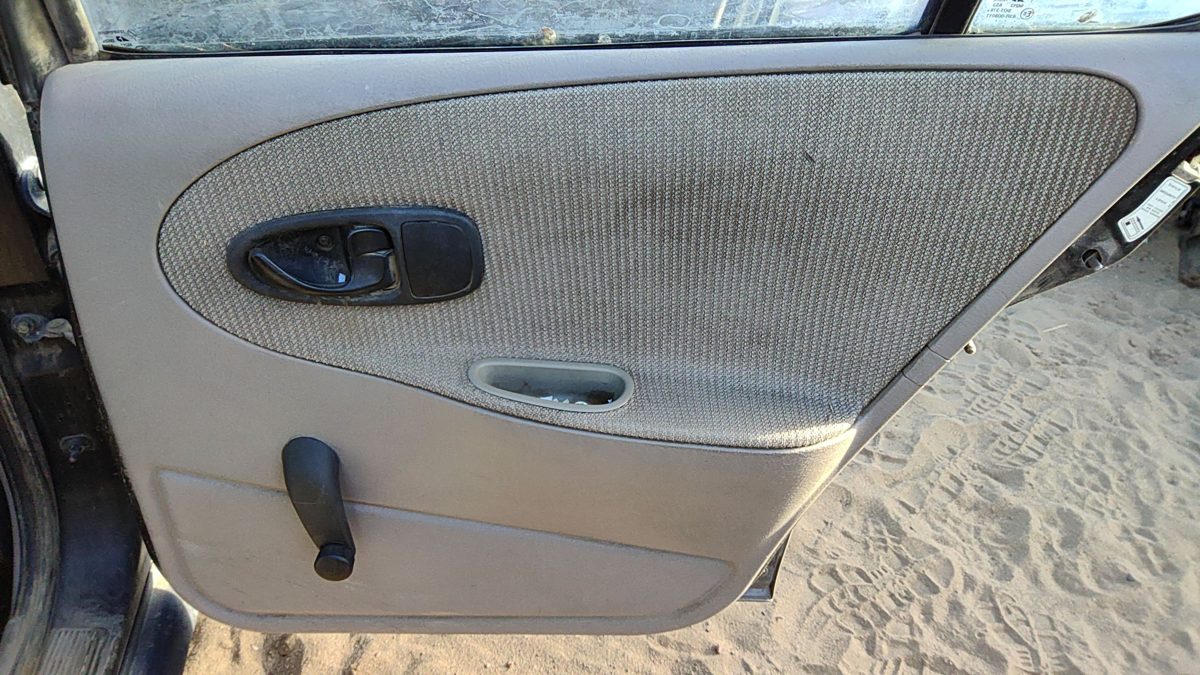 96-98 Saturn Sl1 Passenger Right Rear Door Trim Panel Manual Windows Back Gray