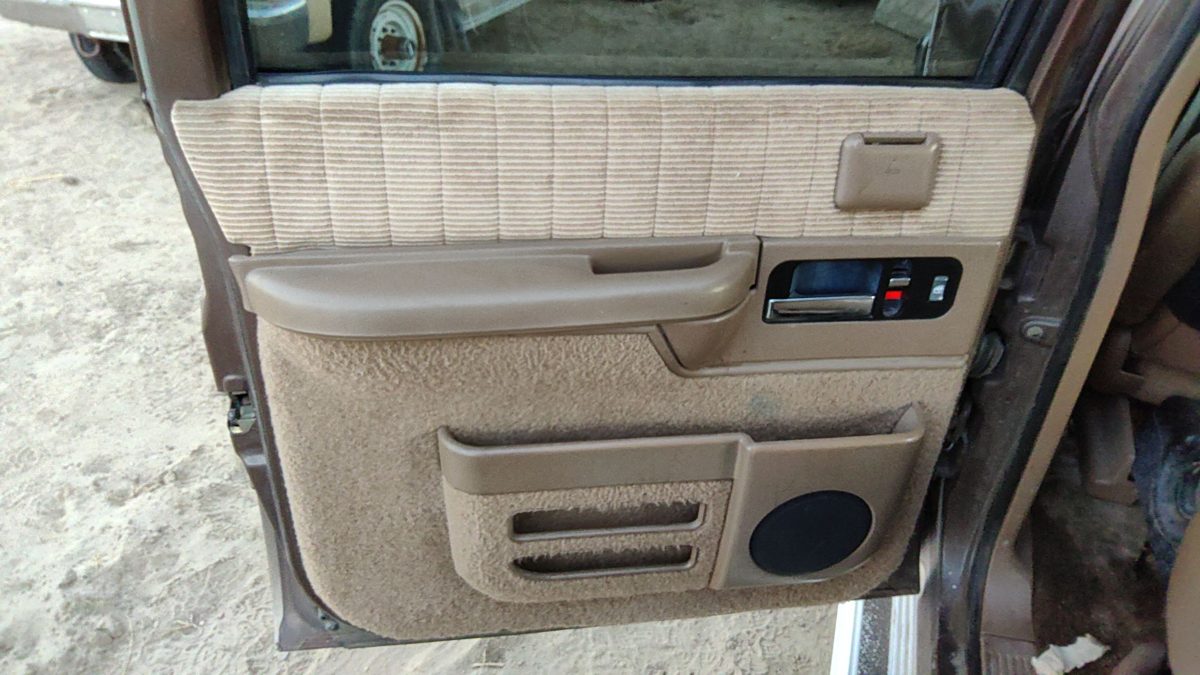 1992-1994 Chevy Suburban Driver Left Rear Door Trim Panel With Switches Back Tan