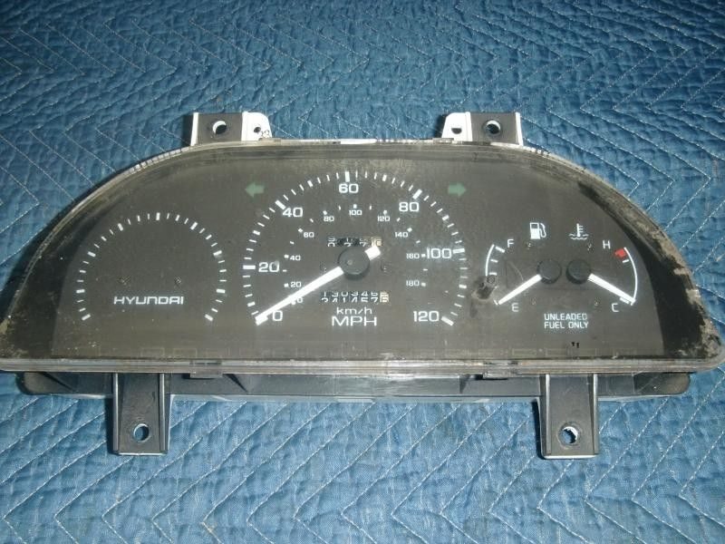 1990-1991 Hyundai Excel Speedometer Cluster Instrument Gauges Panel Oem Dash