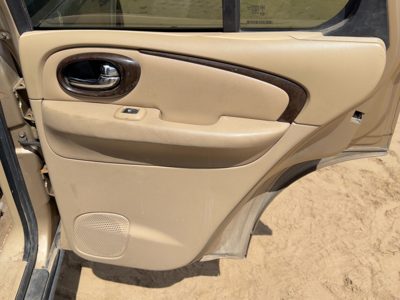 04 Buick Rainier Passenger Right Rear Door Trim Panel With Switches Back Tan 332