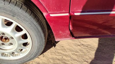 1996 Olds 88 Driver Left Moulding From Fender Oem Trim Strip Red