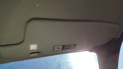 1997 Ford Aspire Passenger Right Sun Visor Oem Gray