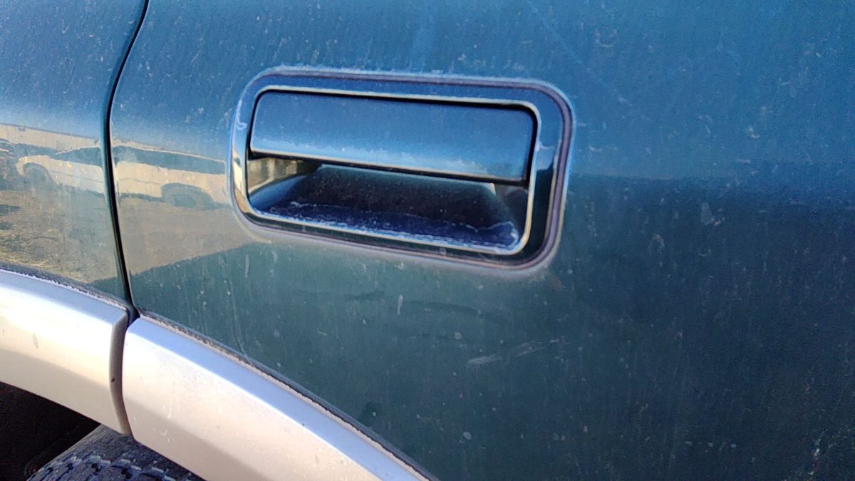 00-02 Passport Passenger Right Rear Outside Door Handle Back Hgm Huntsman Green