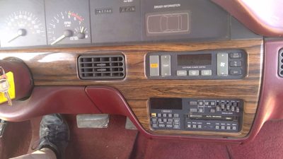 89-91 Pontiac Bonneville Driver Left Woodgrain Dash Trim Bezel Below Speedometer