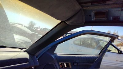 89 Olds Cutlass Cierra Passenger Right A Pillar Trim Windshield Post Panel Blue