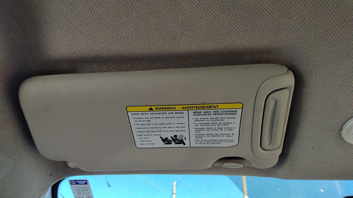 2016-2019 Nissan Versa Driver Left Sun Visor Oem Charcoal G 964019Mb1a