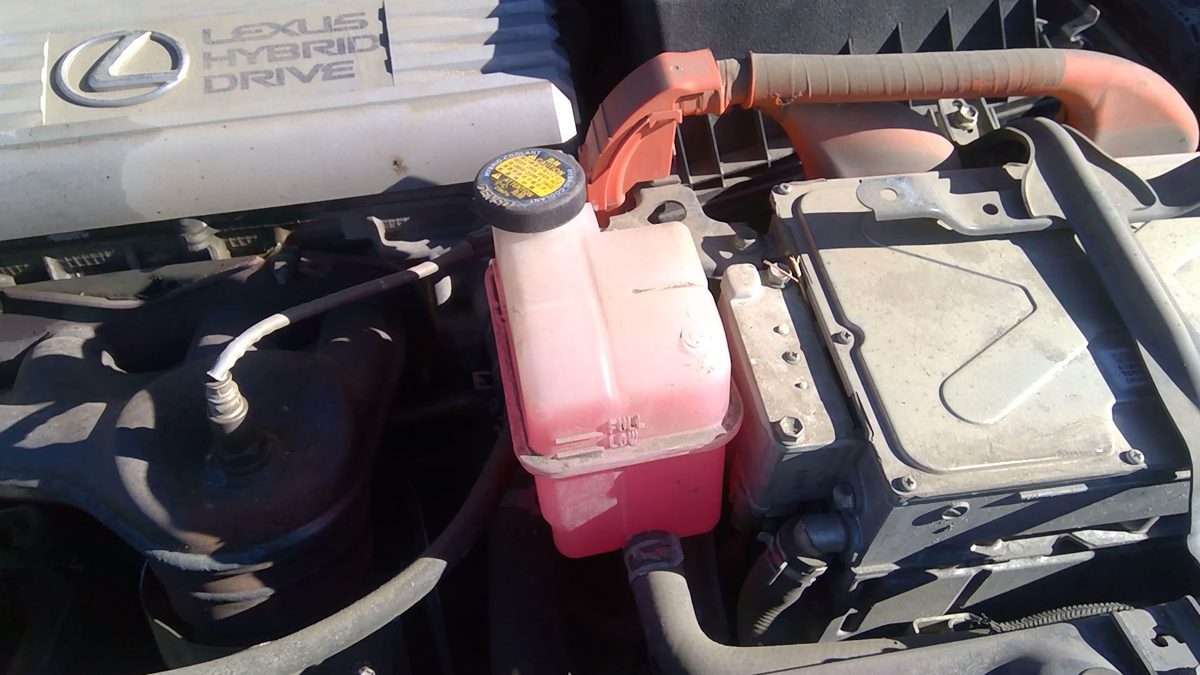 10-12 Lexus Hs250h Hybrid Coolant Reservoir Radiator Overflow Tank Inverter Oem