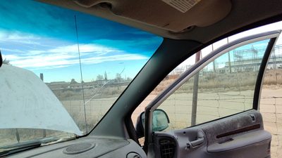 96-00 Town & Country Passenger Right A Pillar Trim Windshield Post Panel Gray