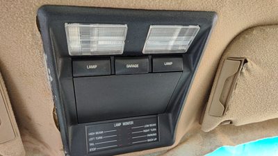 1992 Buick Park Ave Ultra Center Overhead Console Dome Light Map Lamp Cubby Tan
