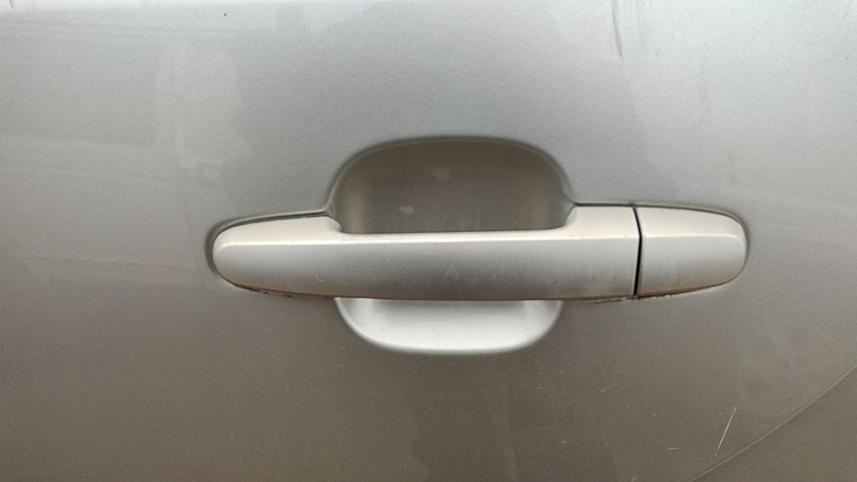 02-06 Camry Driver Left Rear Outside Door Handle Back 1C8 Lunar Mist Metallic