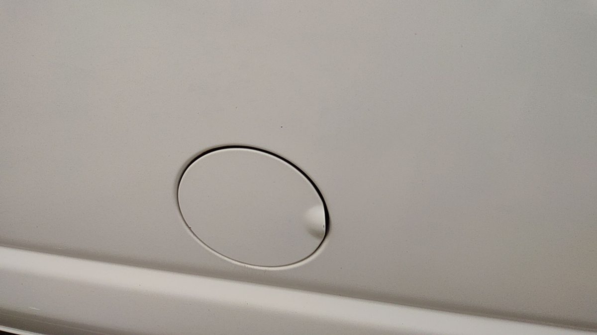 1992-2014 Ford Van E250 Fuel Tank Door With Hinge Gas Lid Oem Filler White