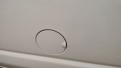1992-2014 Ford Van E250 Fuel Tank Door With Hinge Gas Lid Oem Filler White