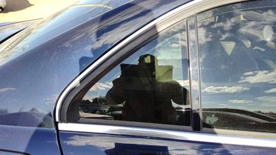 12-14 Mercedes C300 Passenger Right Rear Vent Window Back Door Glass With Frame
