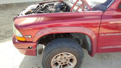 1998-2003 Dodge Durango Driver Left Front Fender Oem Red 55255031aa