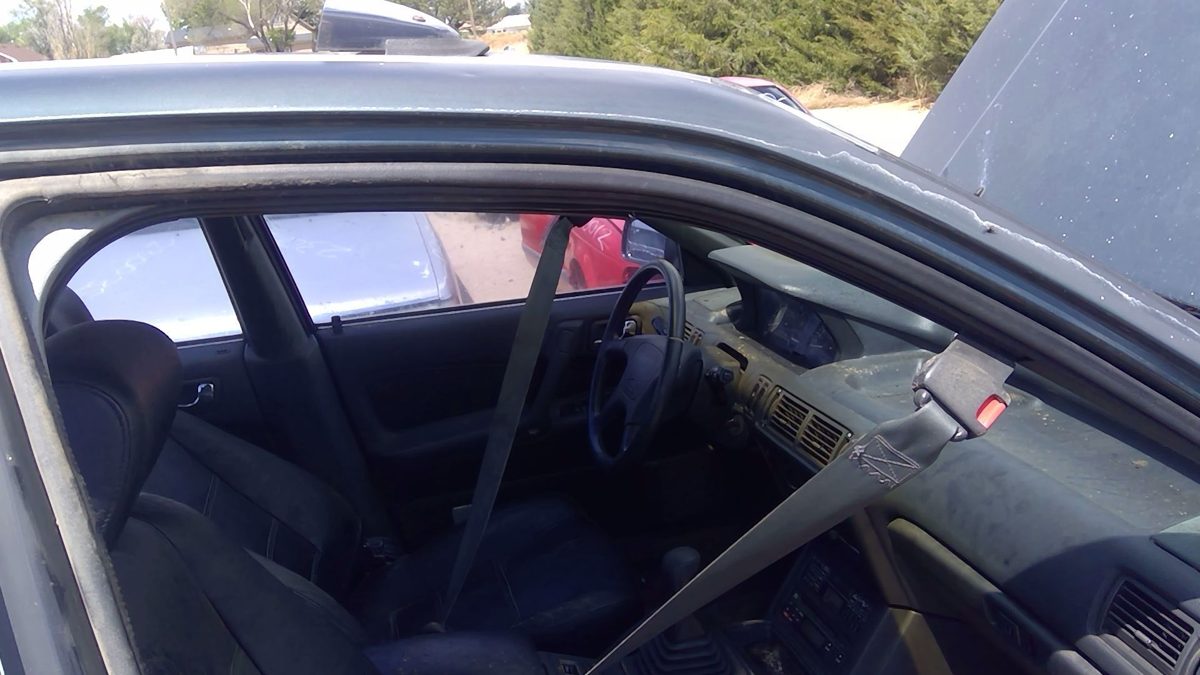 1991 Galant Vr-4 Passenger Right Front Power Seat Belt Sliding Track Assembly