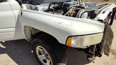 1994-2001 Dodge Ram 1500 Passenger Right Front Fender Oem White 55234708ag