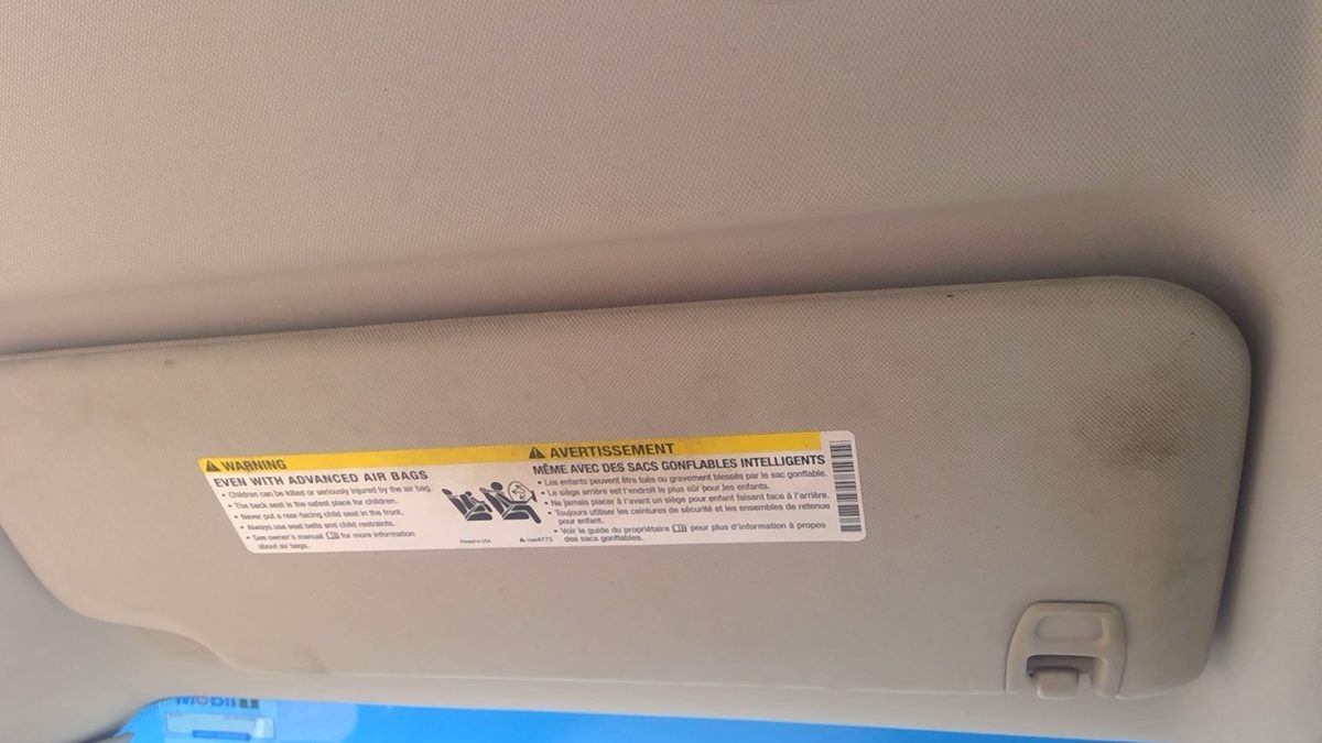 2007-2013 Gmc Sierra 1500 Driver Left Sun Visor Oem Gray 88b 15949692