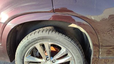 11-15 Kia Sorento Passenger Right Rear Wheel Flare Moulding Back Ir Dark Cherry