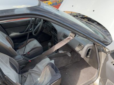 1990 Subaru Legacy Passenger Right Seat Belt Track Assembly Oem Power Slide Gray