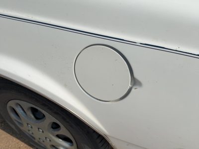 1986 Oldsmobile 98 Fuel Tank Door With Hinge Gas Lid Oem Filler White