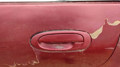 1997 Ford Escort Driver Left Rear Outside Door Handle Oem Back Red