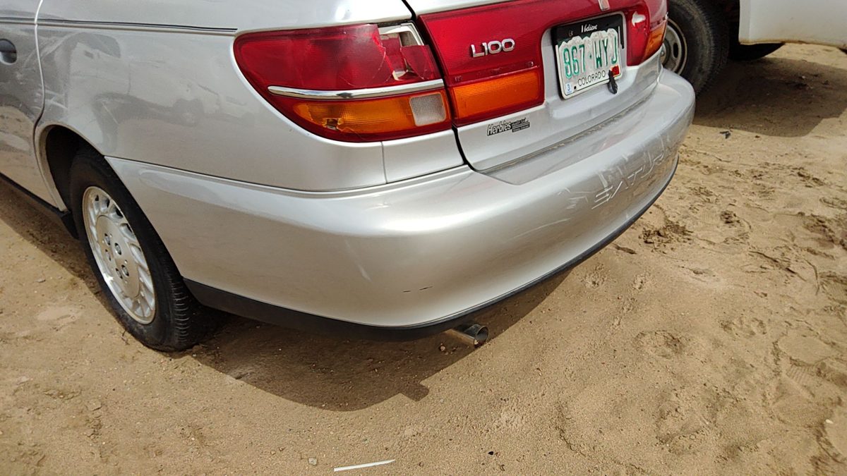 2000-2002 Saturn L100 Rear Bumper Cover Assembly Oem Back Silver 12U 90584254