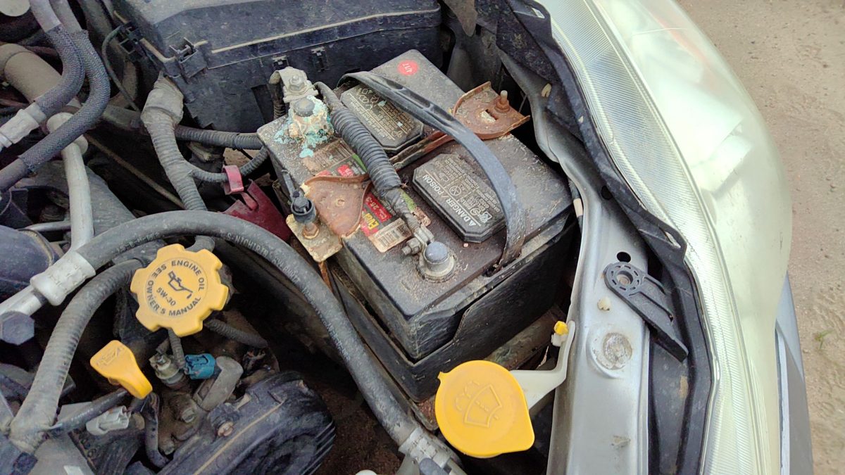 10-14 Subaru Legacy Outback Complete Battery Box Mount Tray With Hold Down 2.5L