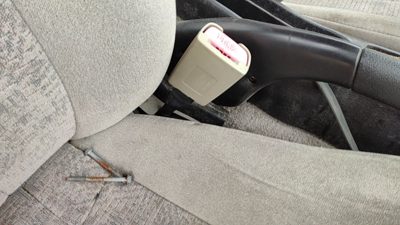 1999-2002 Saturn Sl2 Passenger Right Front Seat Belt Buckle Receiver Oem Gray