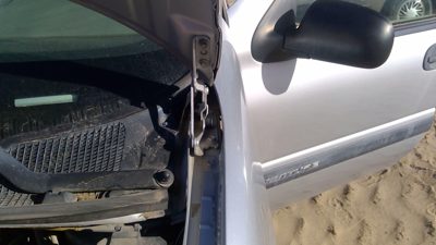 2002 Chevy Venture Driver Left Hood Hinge Assembly Oem Silver 12u