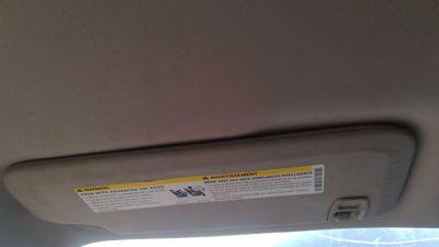 2004-2012 New Style Malibu Driver Left Sun Visor Oem Titanium 83B 22794057