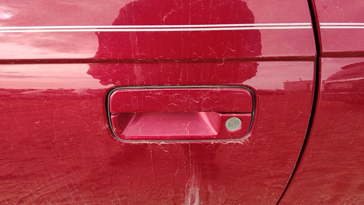 98-02 Cadillac Eldorado Driver Left Front Outside Door Handle Crimson Red 86U