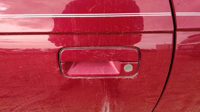 98-02 Cadillac Eldorado Driver Left Front Outside Door Handle Crimson Red 86U