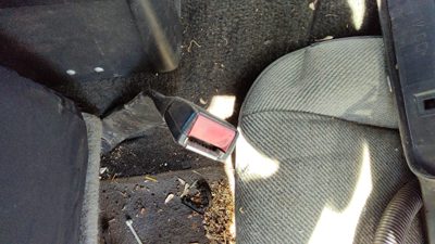 1989 Chevy Camaro Driver Left Front Seat Belt Buckle Receiver Oem Black