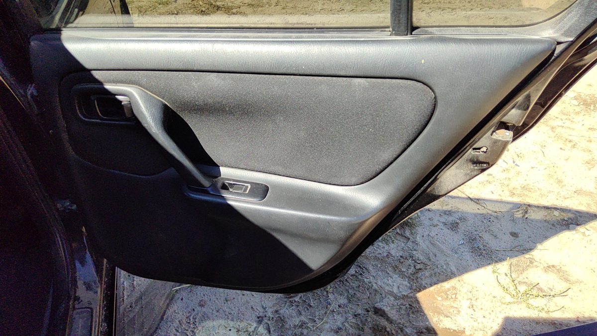 2002 Infiniti G20 Passenger Right Rear Door Trim Panel With Switches Back Black