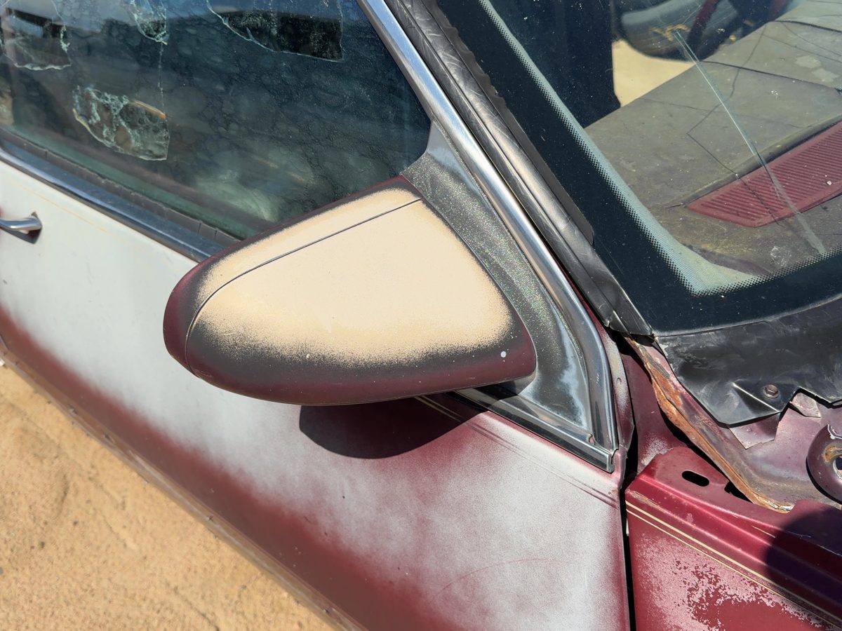 1987-1990 Buick Park Ave Passenger Right Power Side Mirror Door Mounted Oem Red