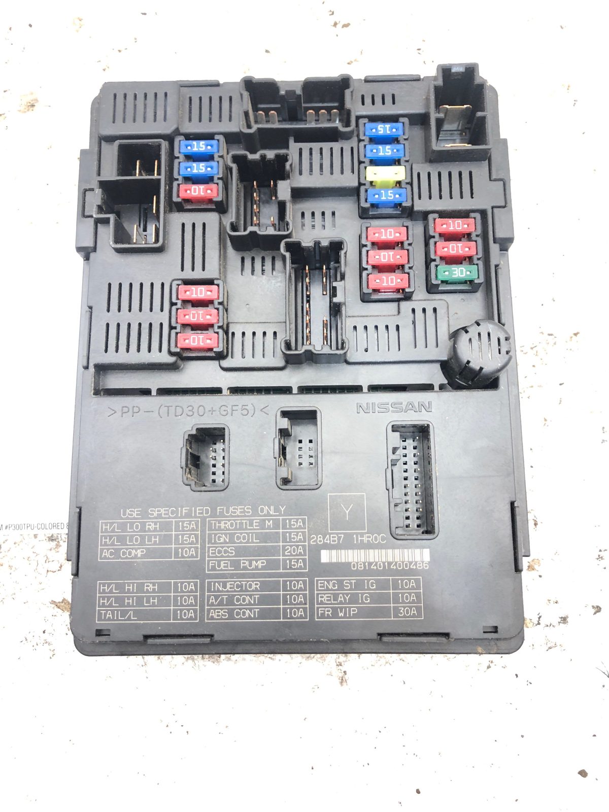 2013-15 Nissan Versa Power Supply Control Module Engine Compartment 284B7 1Hr0c