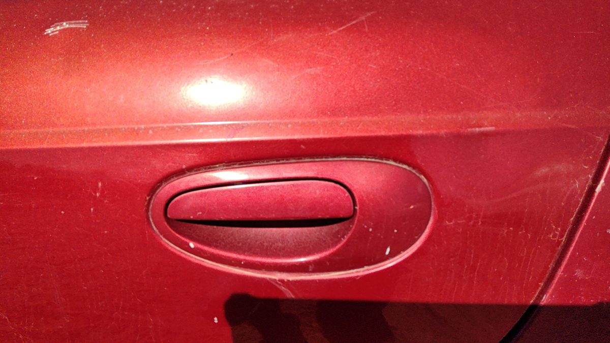 2000-2005 Dodge Neon Driver Left Rear Outside Door Handle Oem Back Maroon