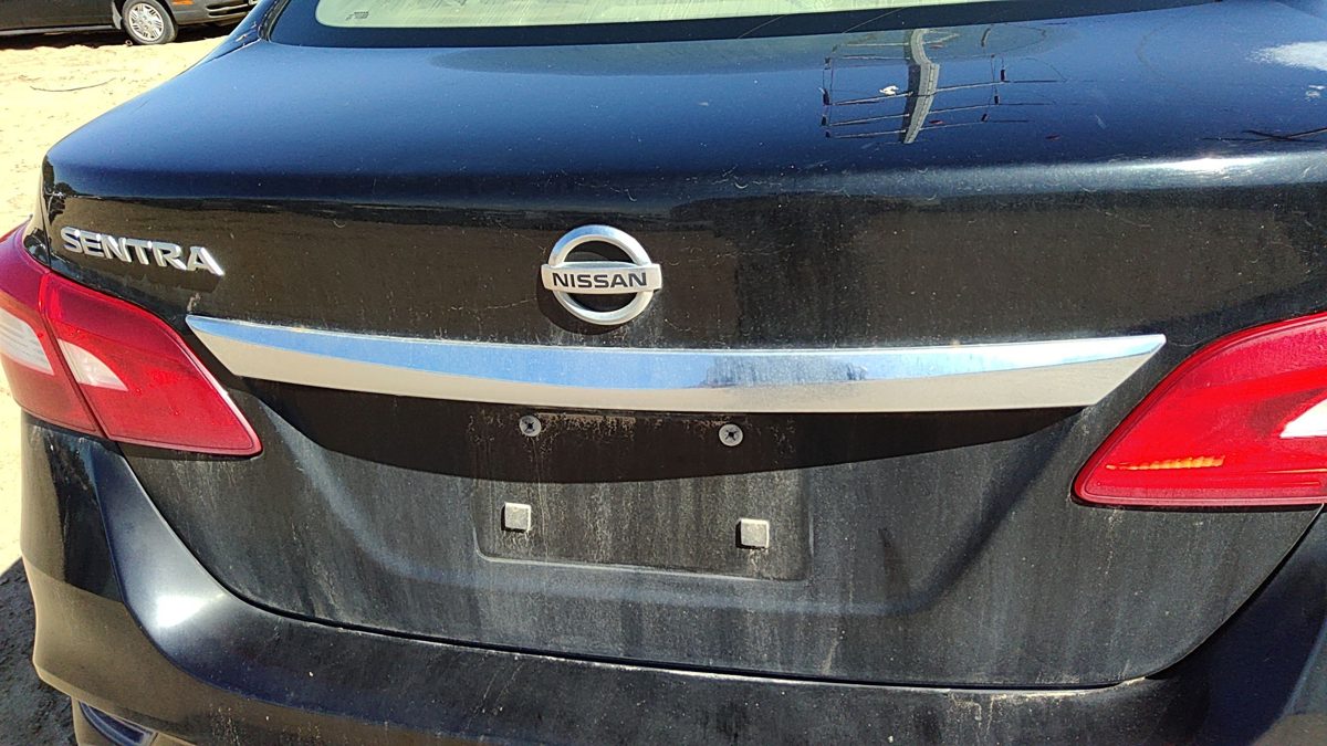 2013-2019 Nissan Sentra License Plate Trim Surround Panel Oem Tail Trunk Finish