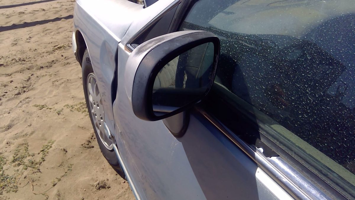 1991-1994 Chevy Caprice Driver Left Side Mirror Door Mounted Oem Blue 10113759