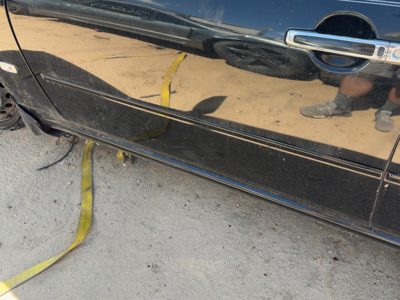 06-07 Infiniti M35X Driver Left Front Moulding From Door Oem Black Obsidian Kh3