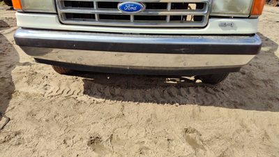 1987-1991 Ford F150 Chrome Front Bumper Assembly With Mount Brackets Oem